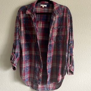 Thin plaid button up
